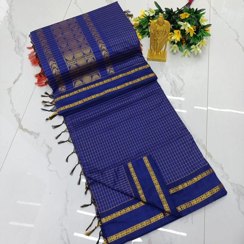 Checked Kalyani Cotton Sarees