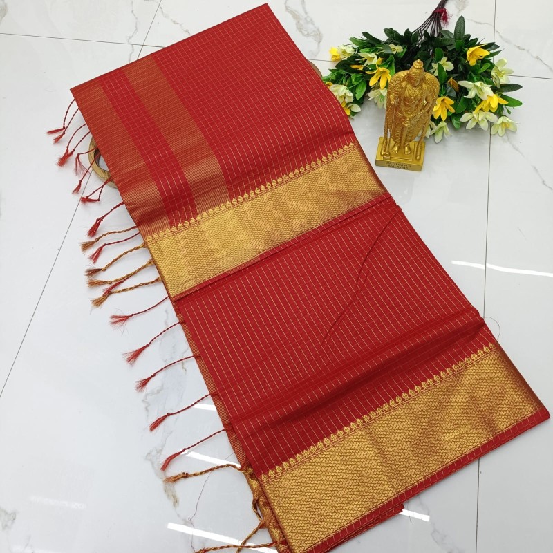 Maheshwari Checked Cotton Sarees