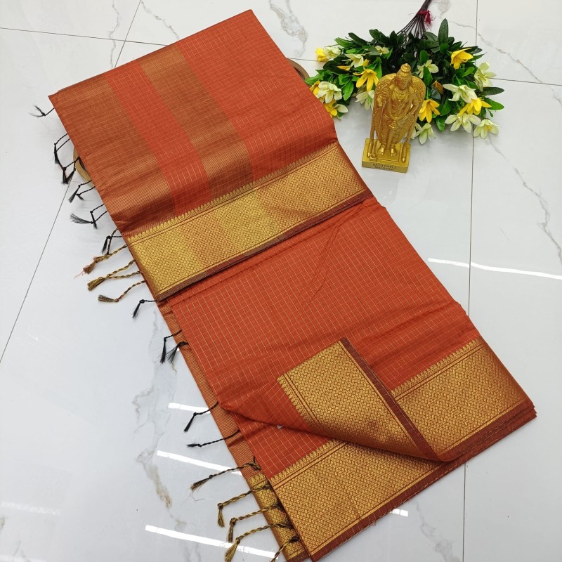 Maheshwari Checked Cotton Sarees