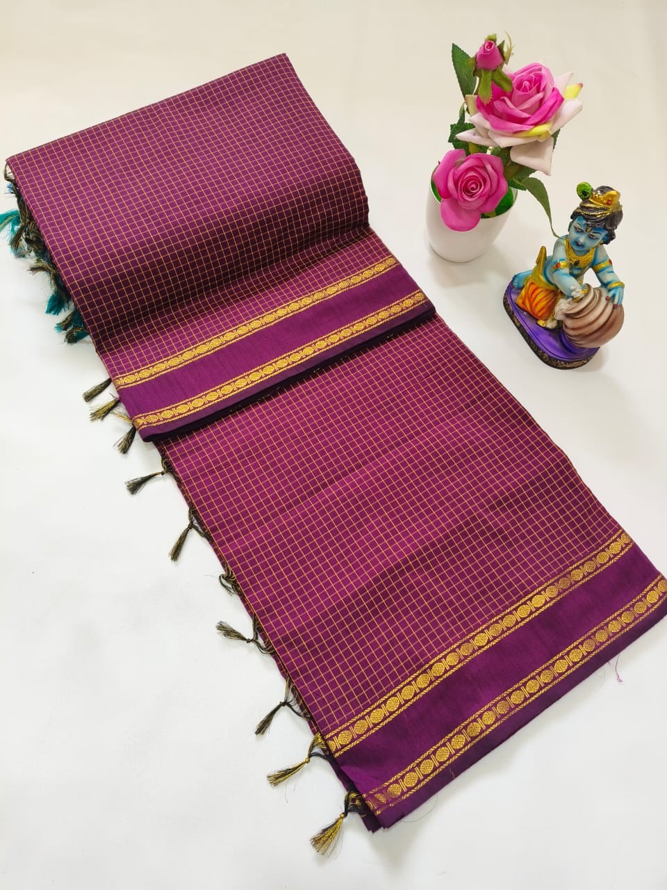 Arani Checked Cotton Sarees