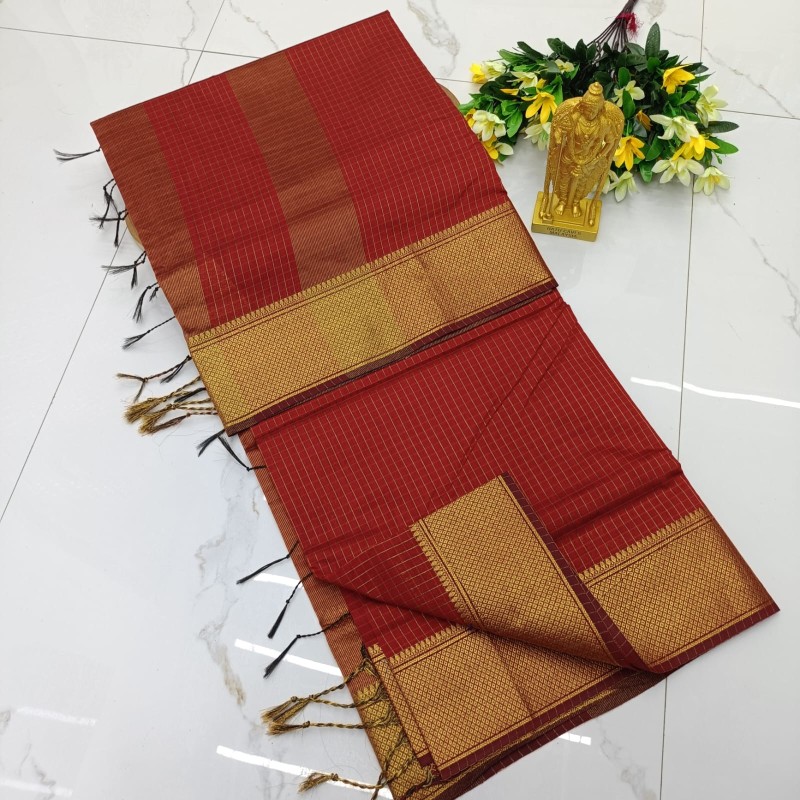 Maheshwari Checked Cotton Sarees