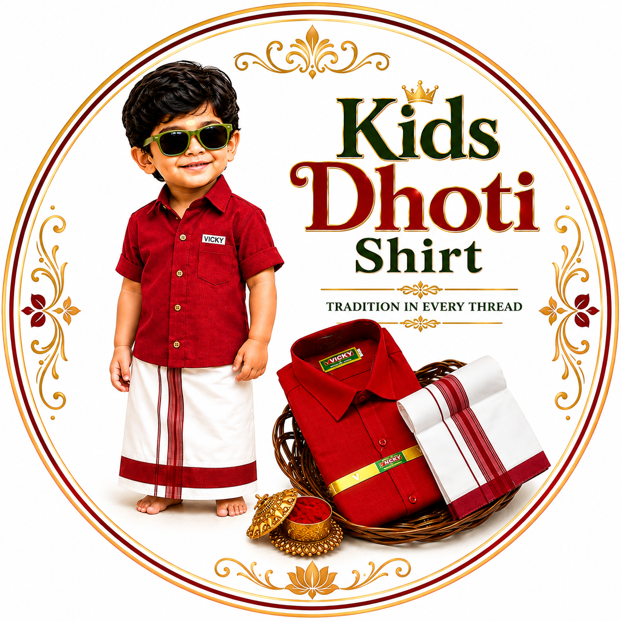 Kids Dhoti Shirt