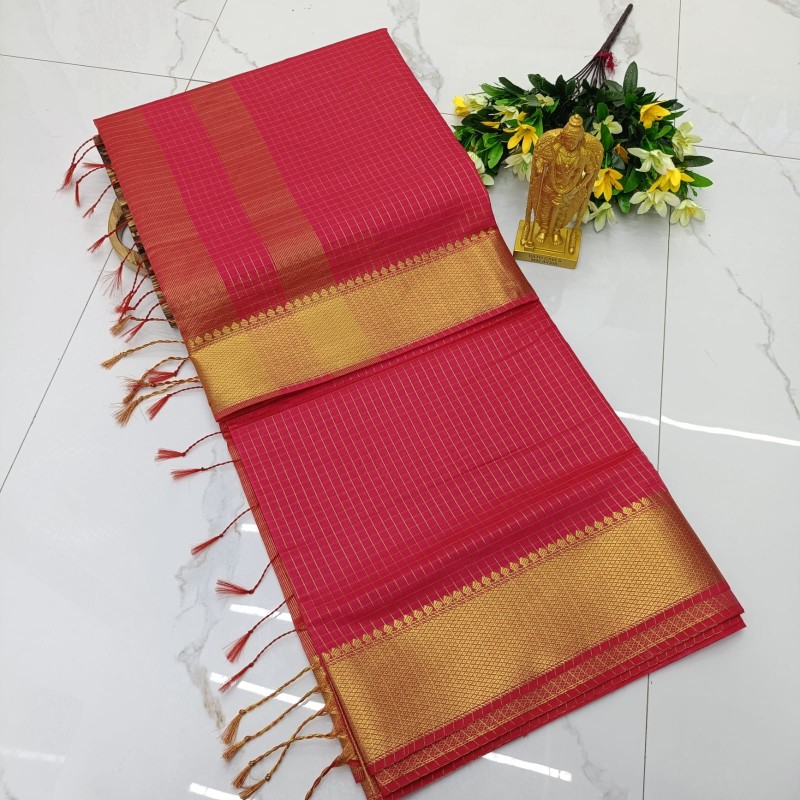 Maheshwari Checked Cotton Sarees