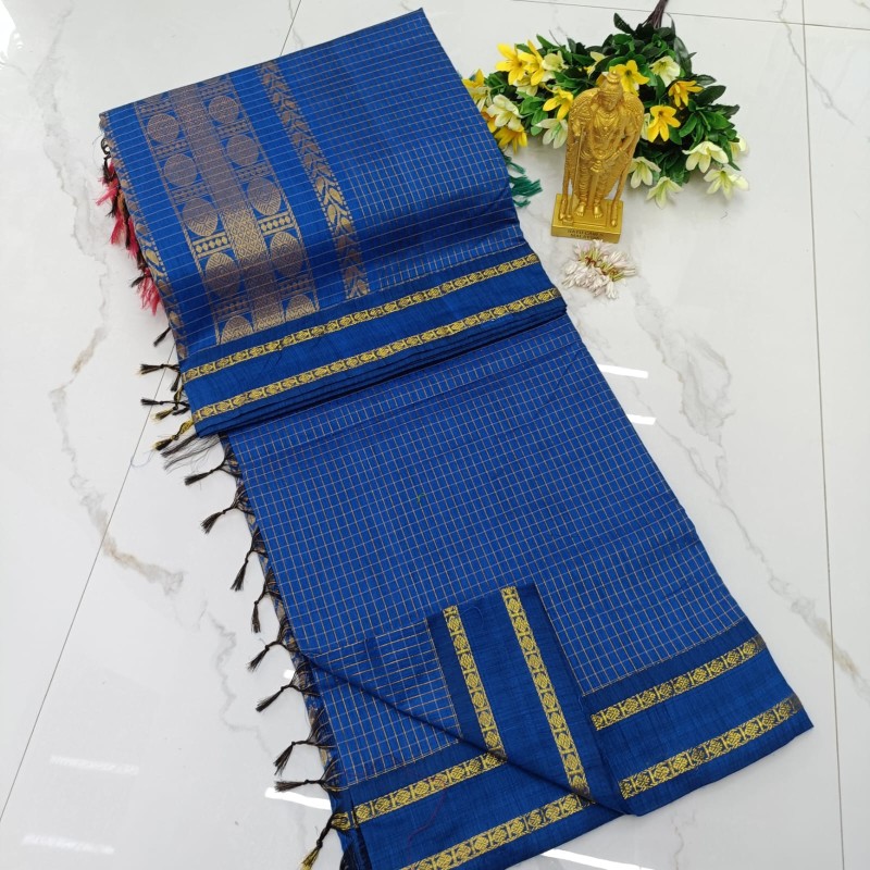 Checked Kalyani Cotton Sarees