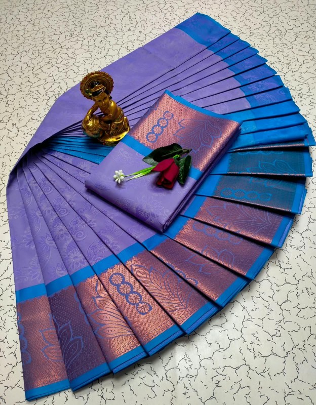 3D Embossed Pattu Sarees