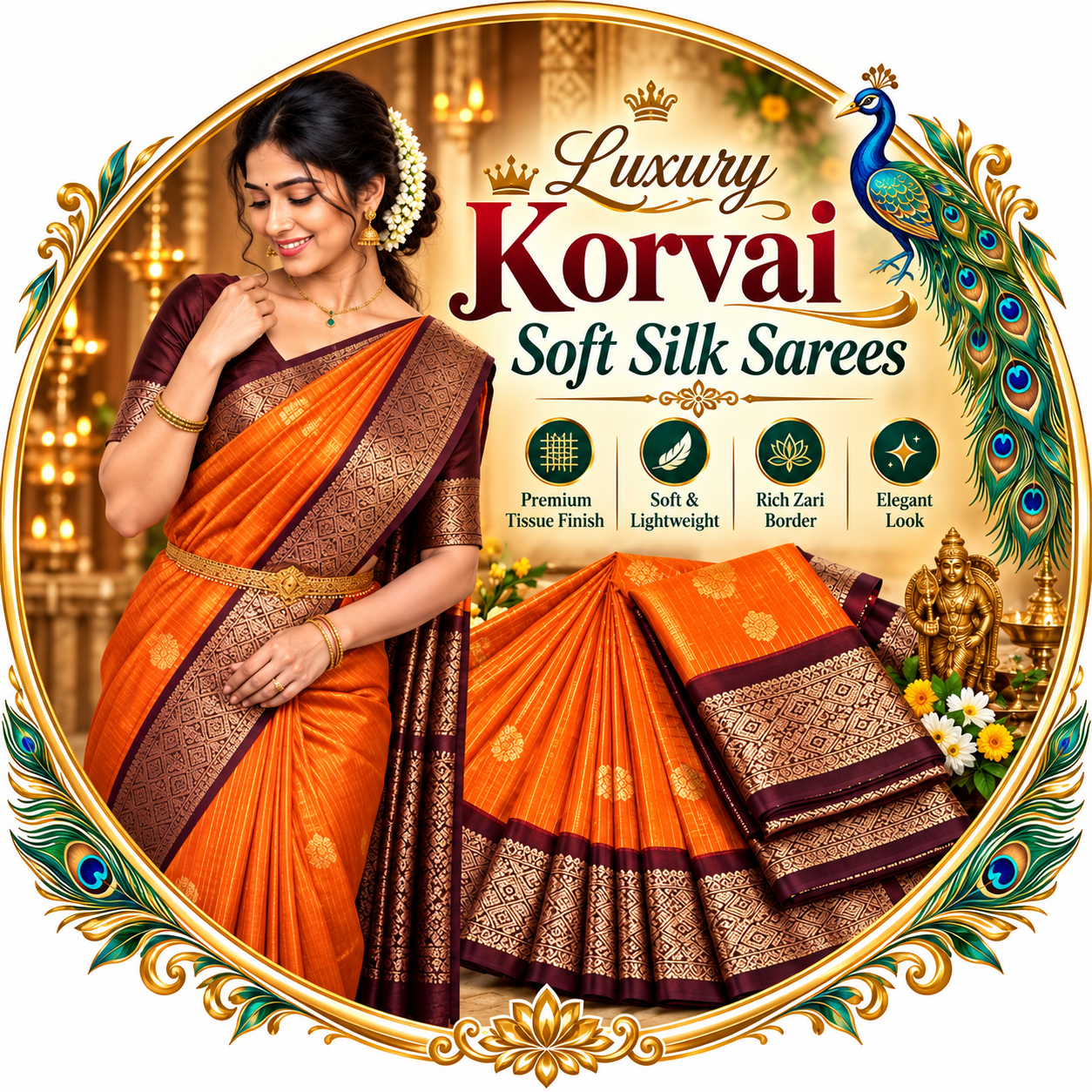 Luxury Korvai Soft Silk