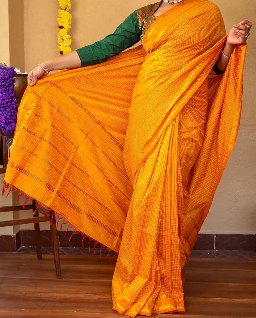 Arani Checked Cotton Sarees
