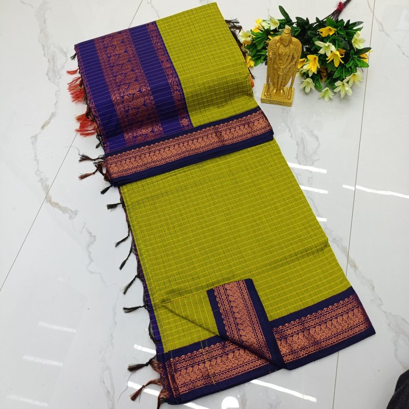 Checked Kalyani Cotton Sarees
