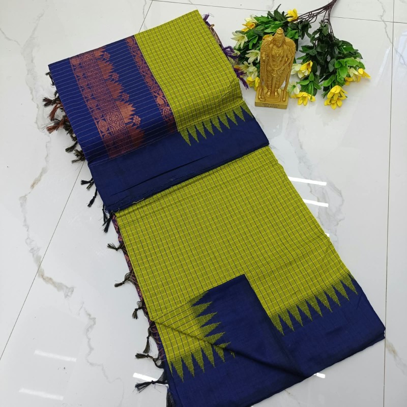 Checked Kalyani Cotton Sarees