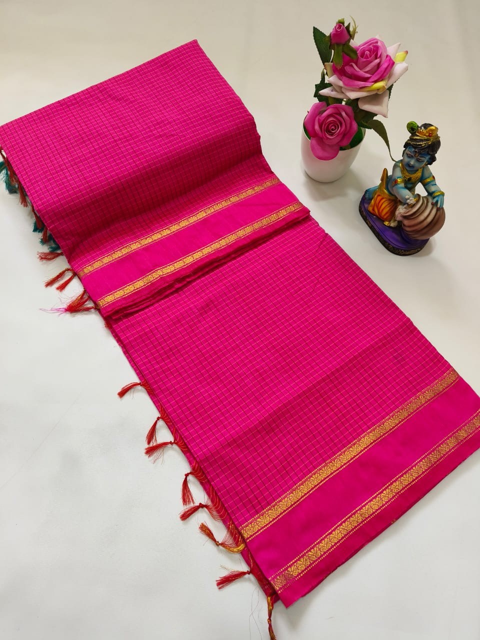 Arani Checked Cotton Sarees