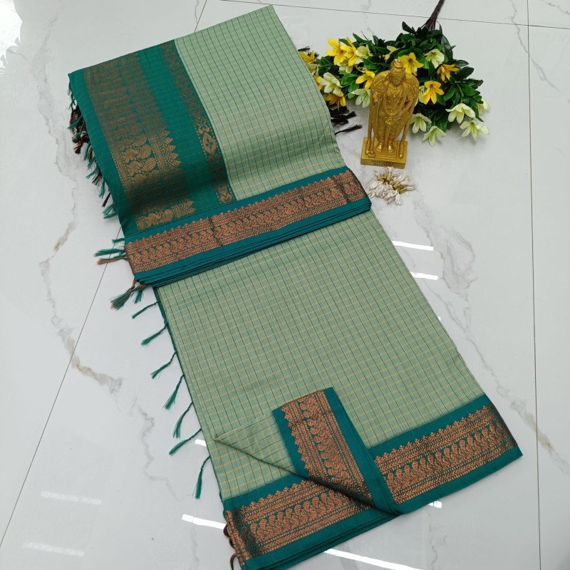 Checked Kalyani Cotton Sarees