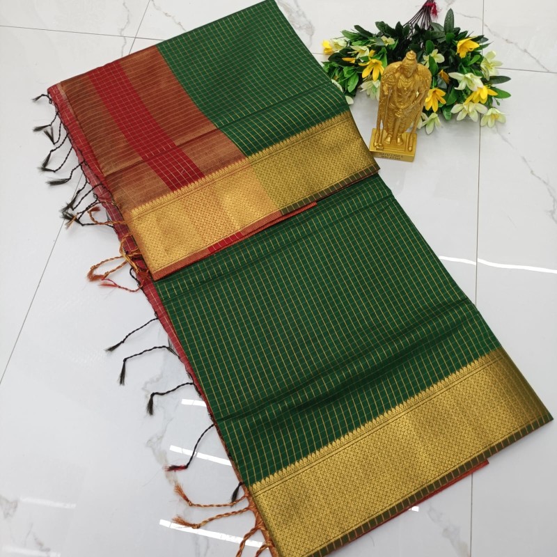 Maheshwari Checked Cotton Sarees