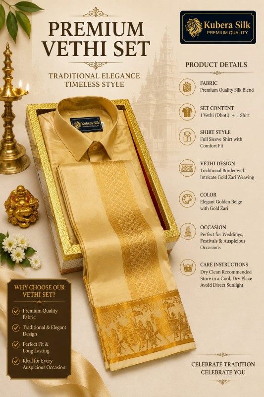 Pattu Dhoti Shirt