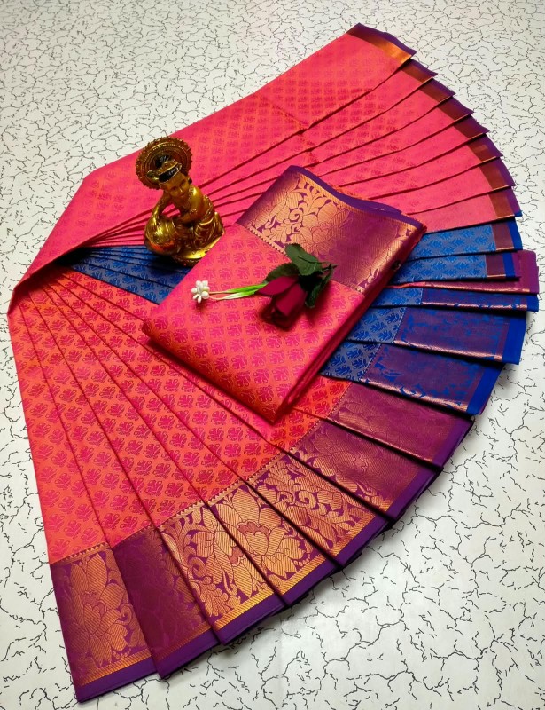 3D Embossed Pattu Sarees