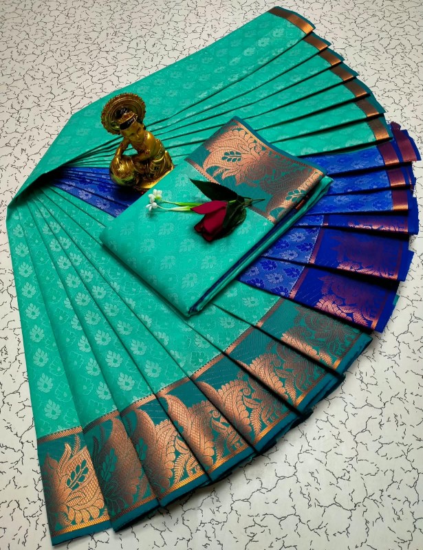 3D Embossed Pattu Sarees