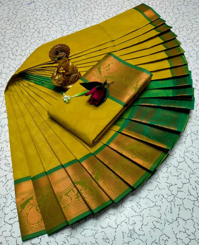 3D Embossed Pattu Sarees
