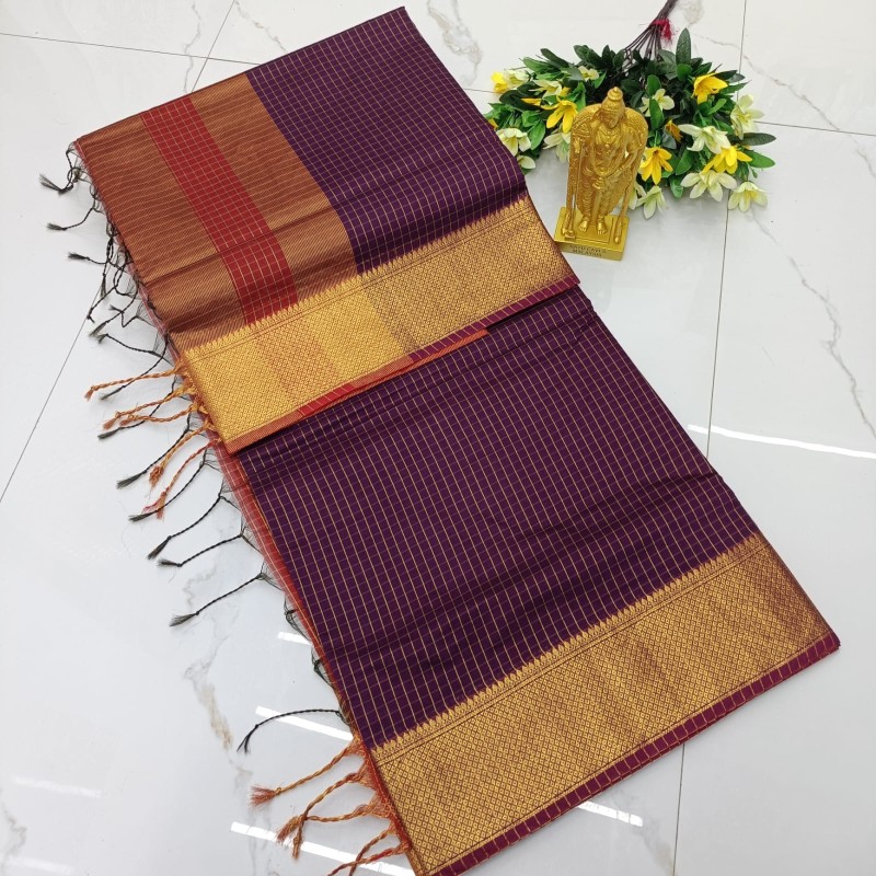 Maheshwari Checked Cotton Sarees