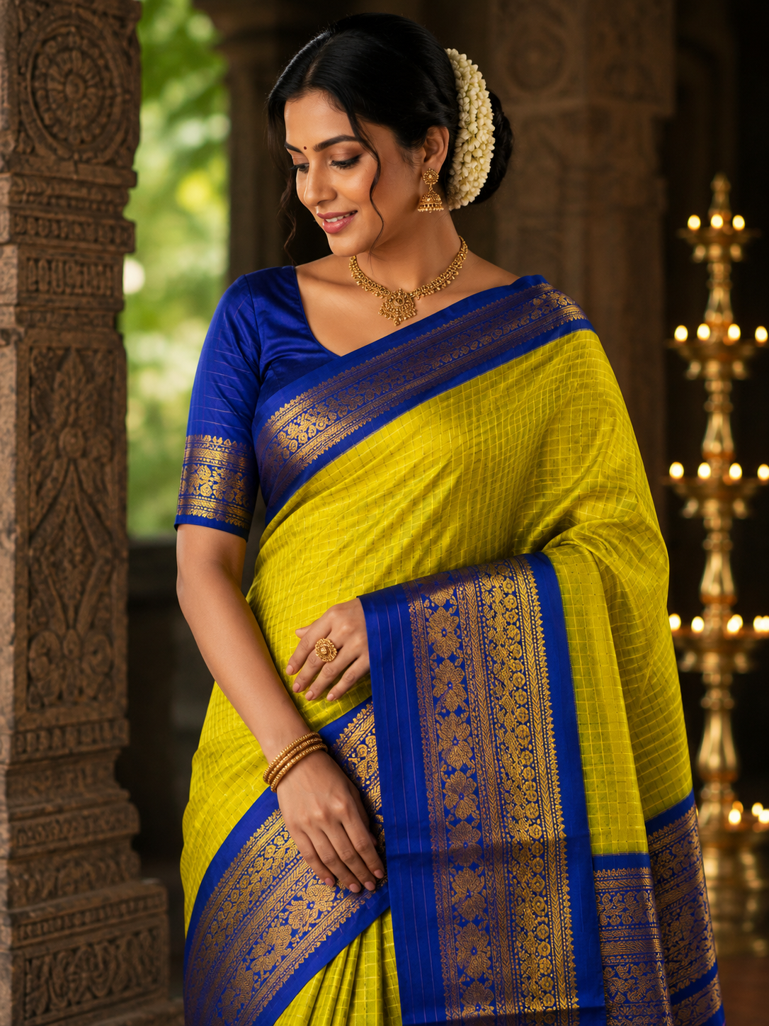 Checked Kalyani Cotton
