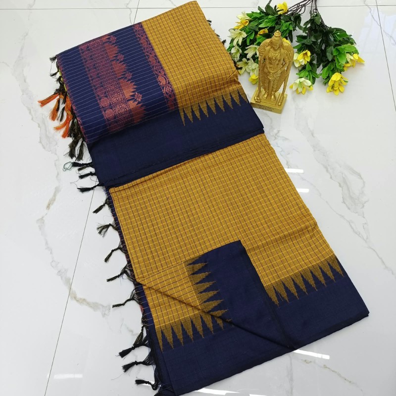 Checked Kalyani Cotton Sarees