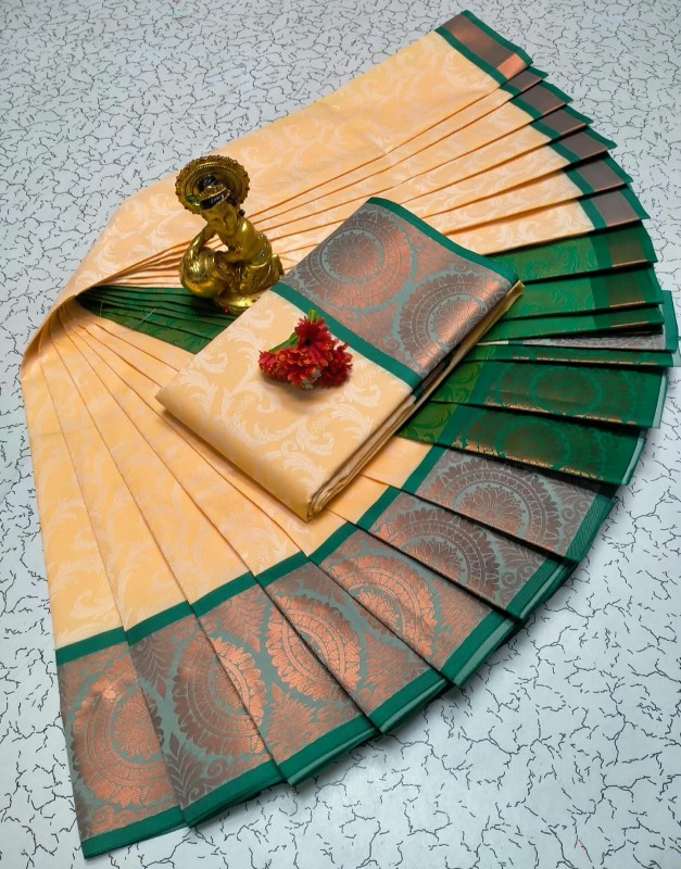 3D Embossed Pattu Sarees