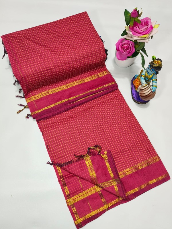 Arani Checked Cotton Sarees