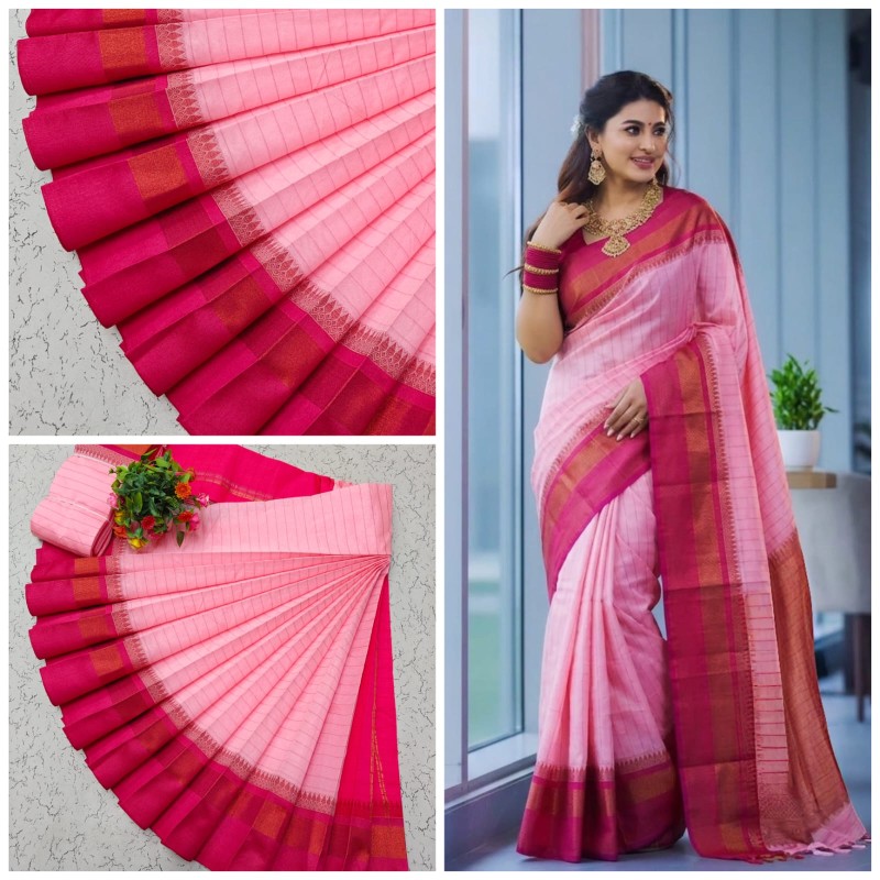 Korvai Border Silk Cotton Sarees