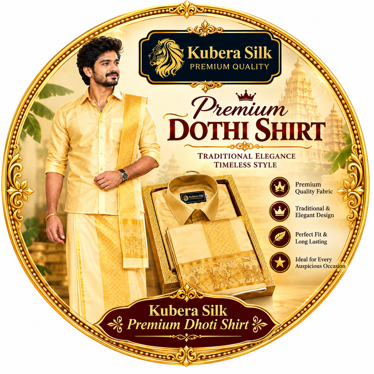 Pattu Dhoti Shirt