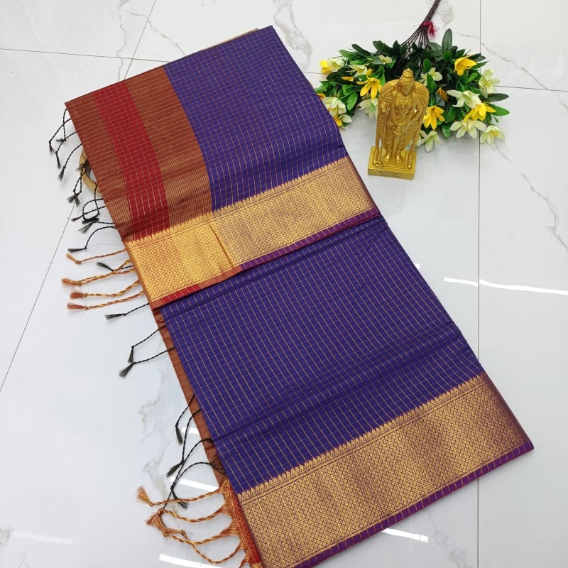 Maheshwari Checked Cotton Sarees