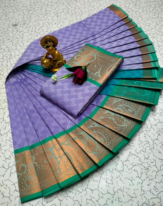 3D Embossed Pattu Sarees