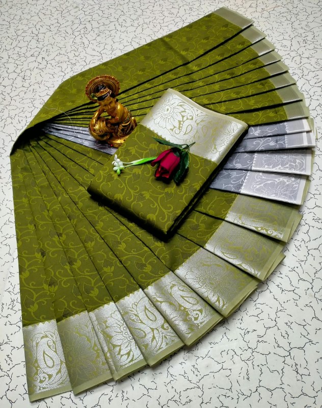 3D Embossed Pattu Sarees