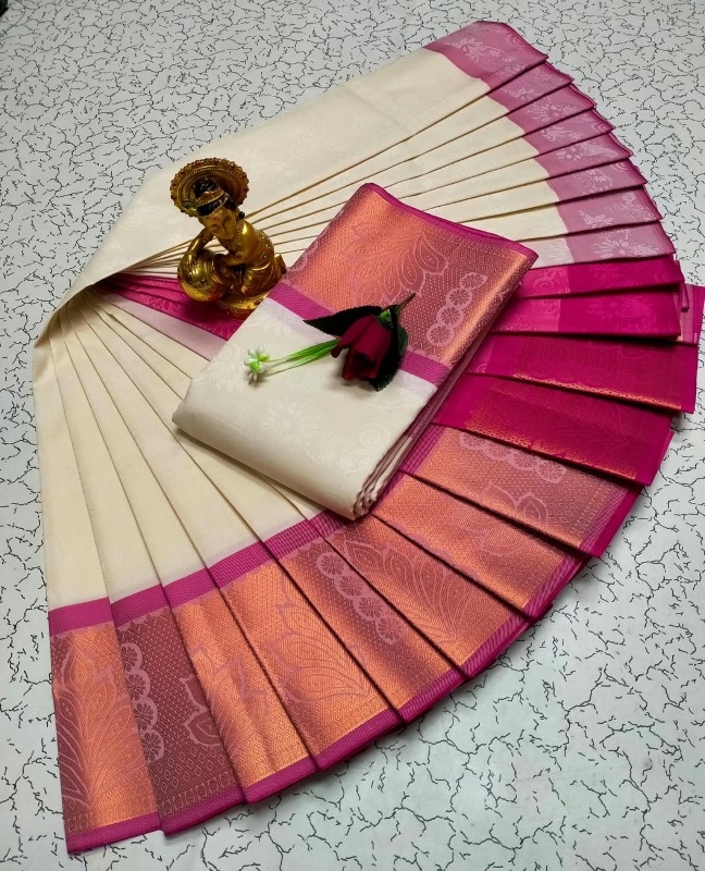 3D Embossed Pattu Sarees