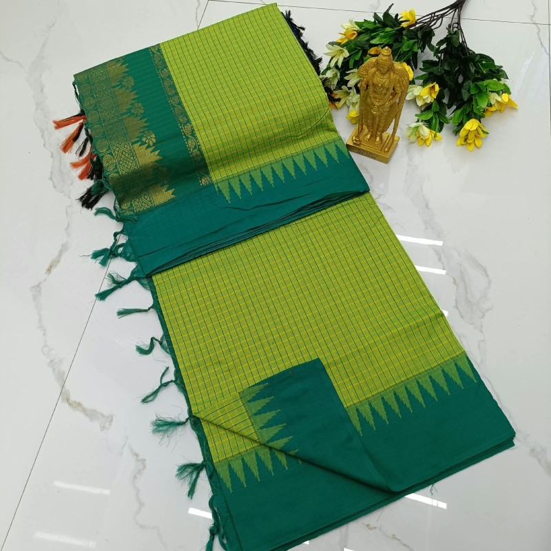 Checked Kalyani Cotton Sarees