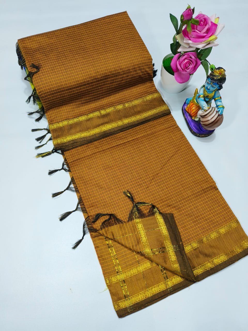Arani Checked Cotton Sarees