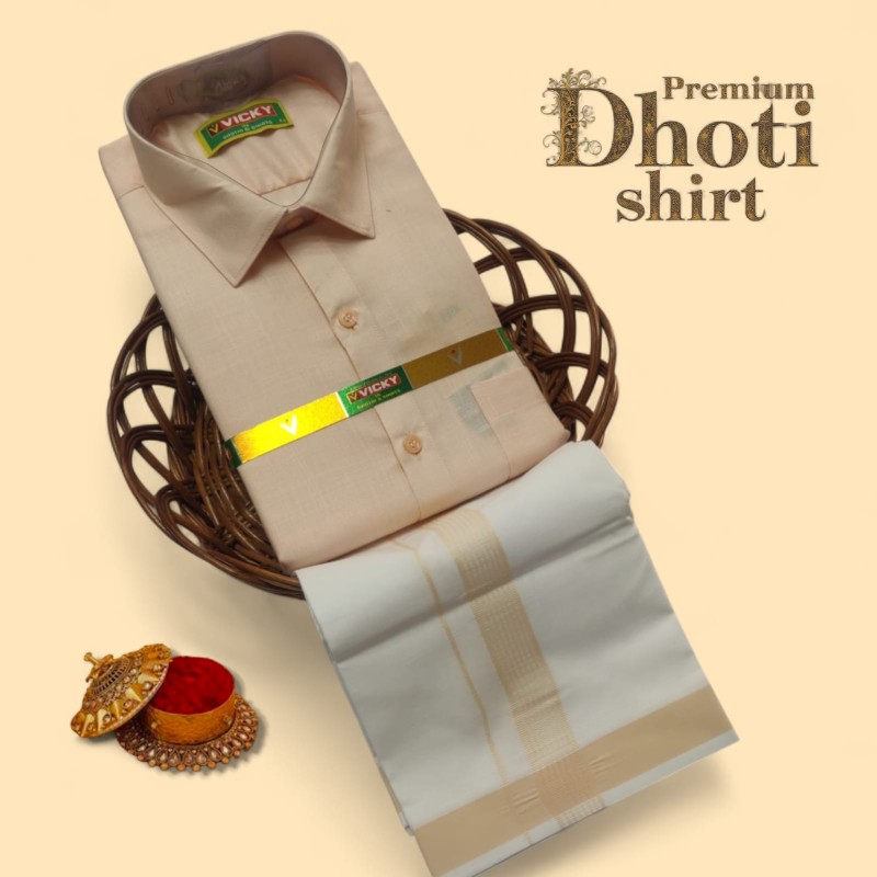 Cotton Dhoti & Shirt