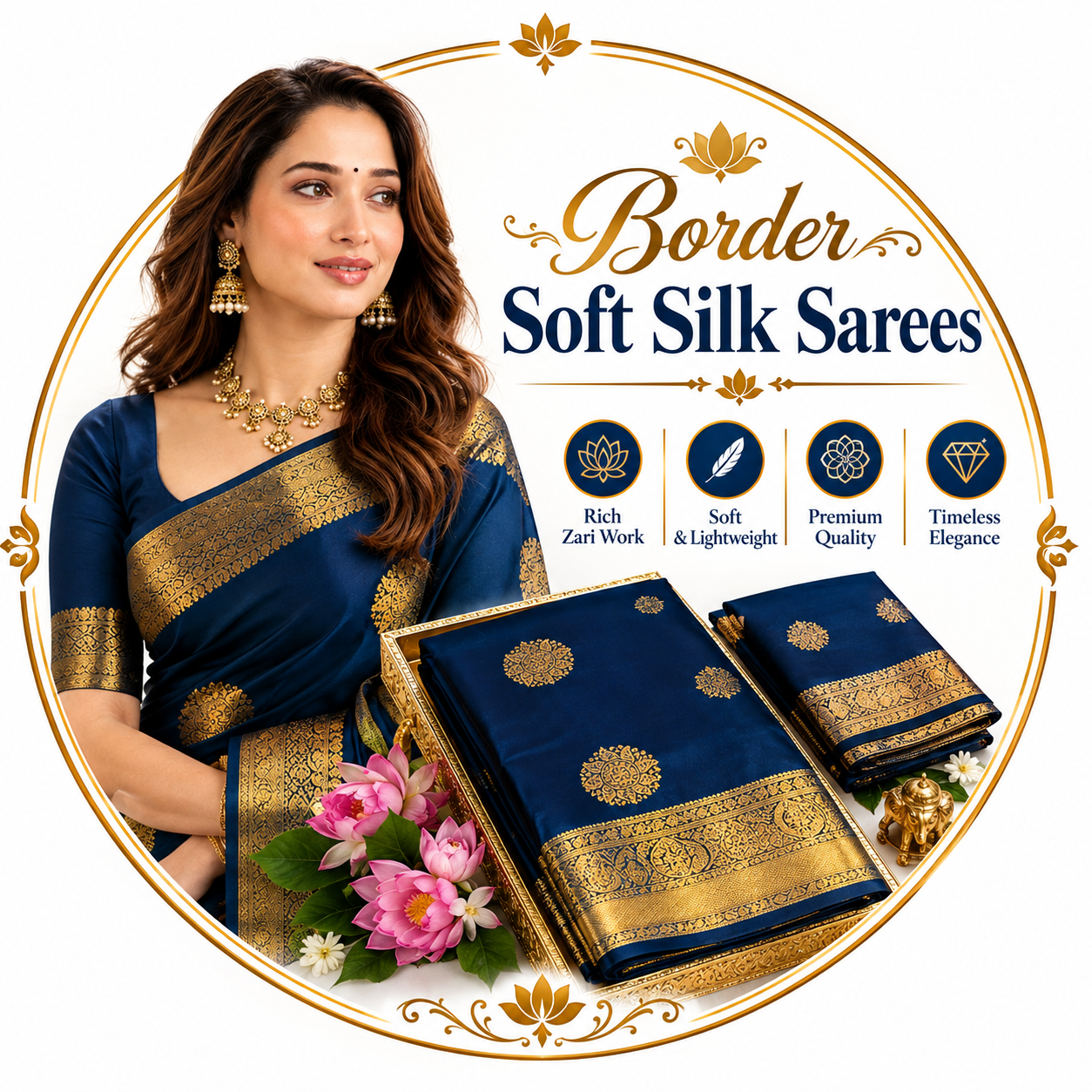 Border Soft Silk Sarees
